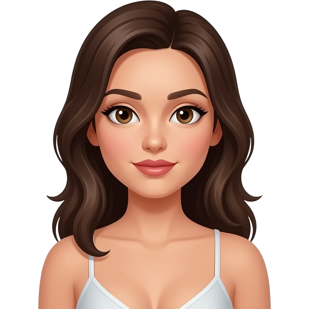 Sexy girl without bra emoji