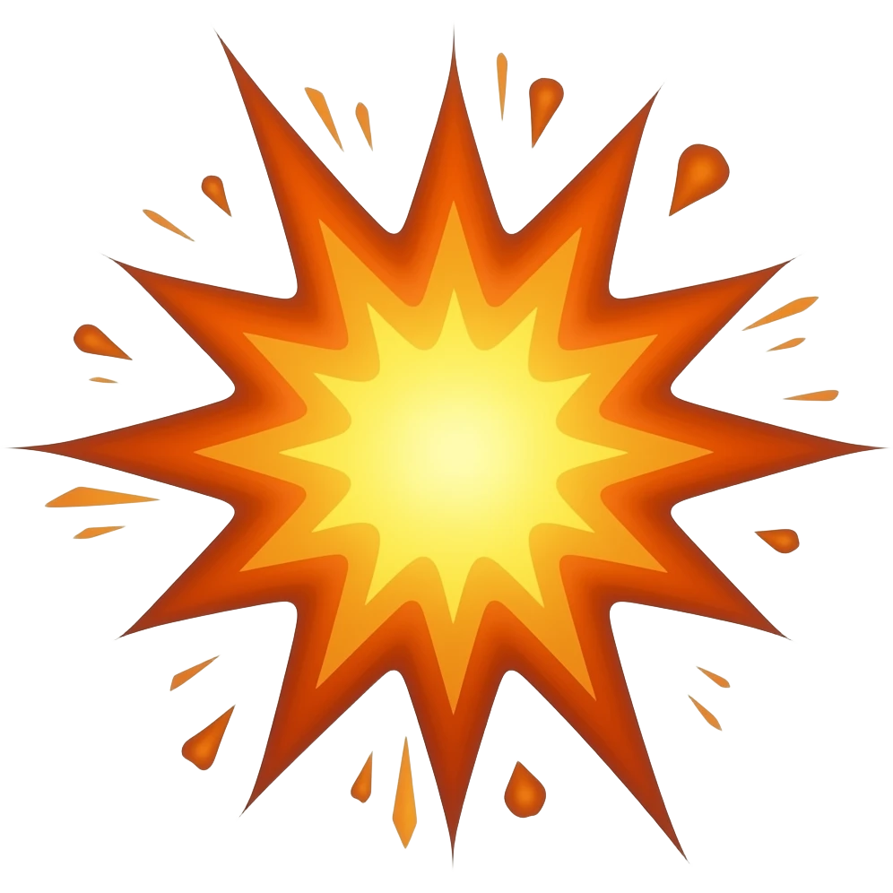 A 3d explosion emoji