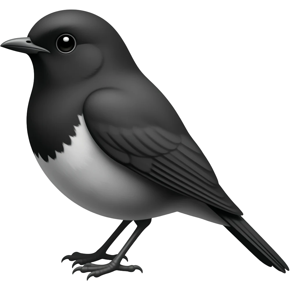 completely black robin emoji