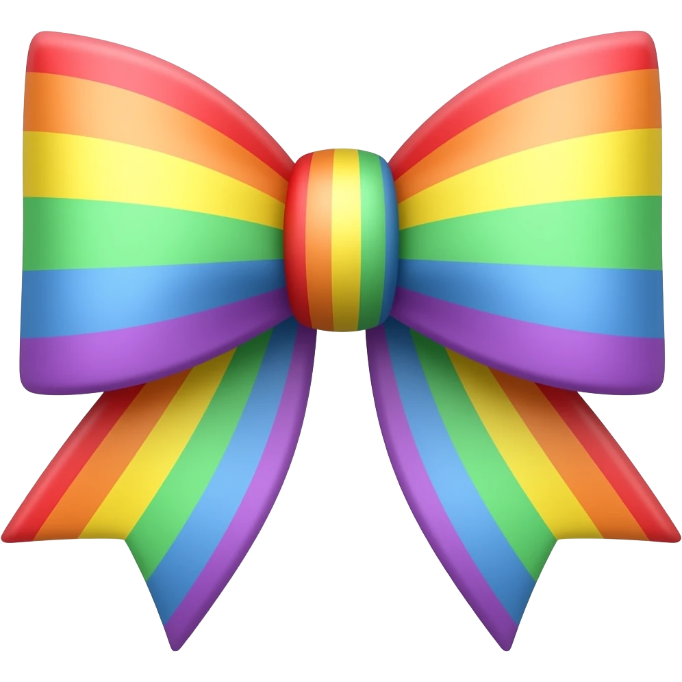 pastel rainbow bow emoji