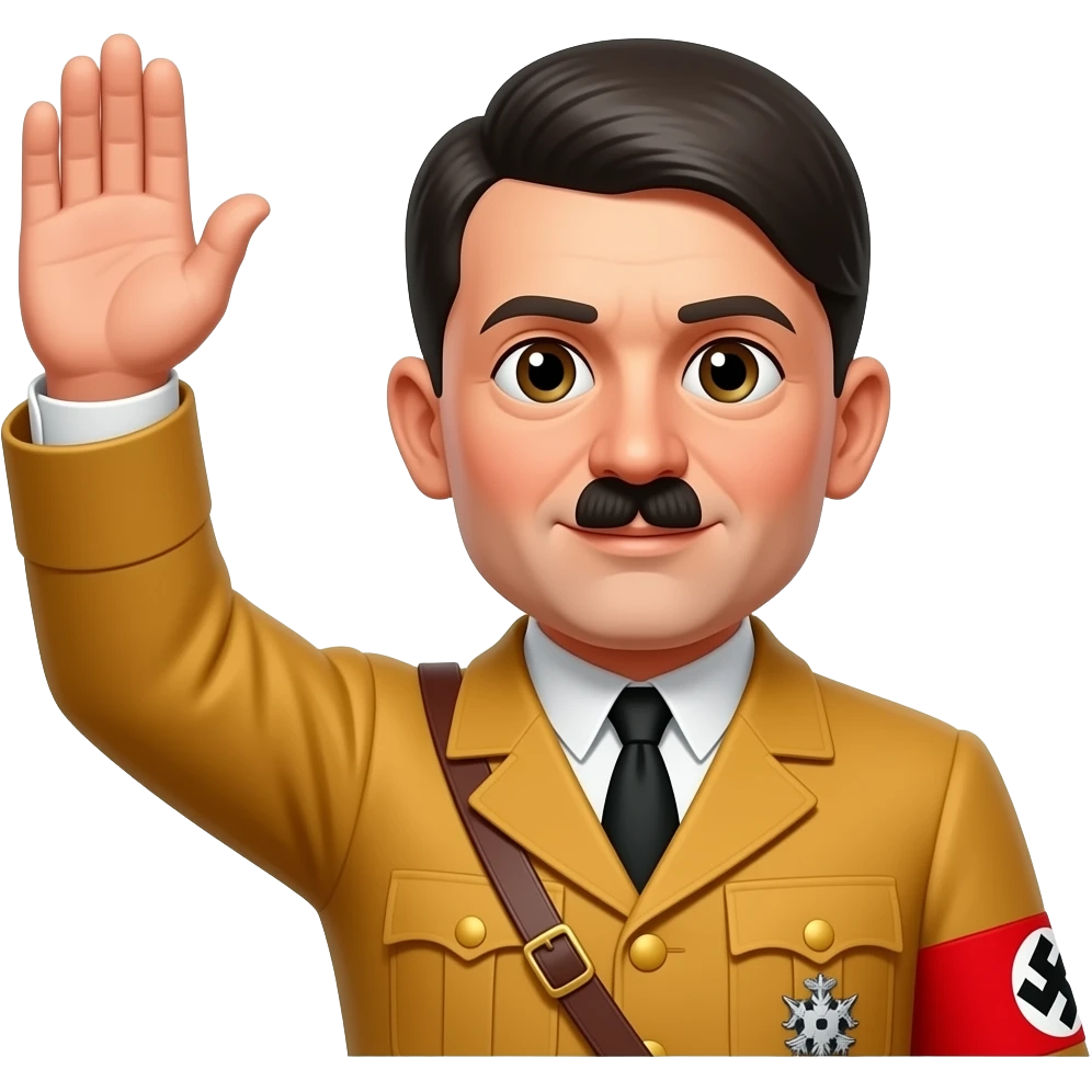 Hitler hailing emoji
