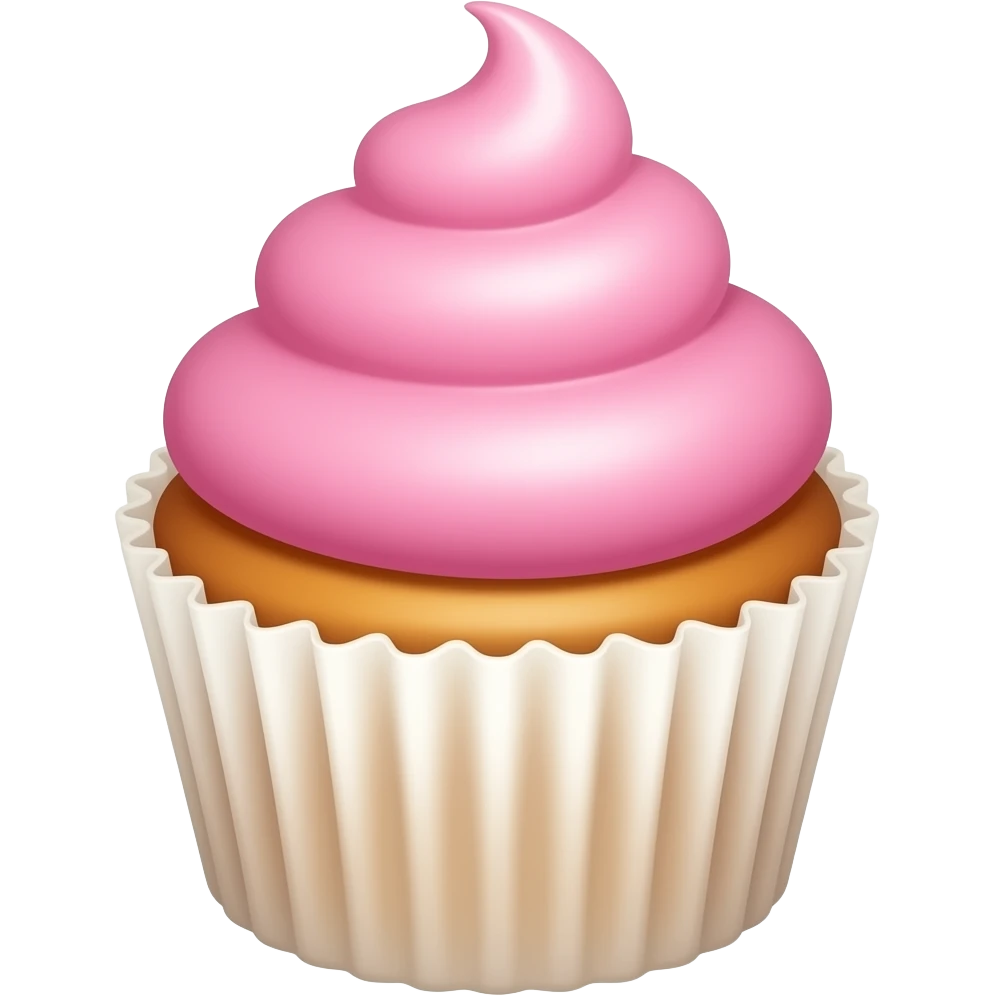 Cupcake with pink icing emoji