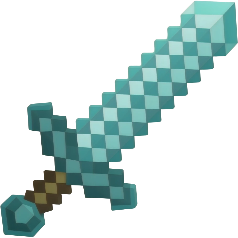 Make a diamond sword exacty like in minecraft emoji