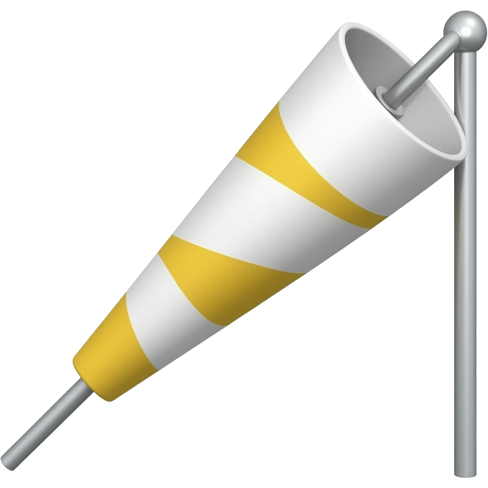 White windsock flag emoji