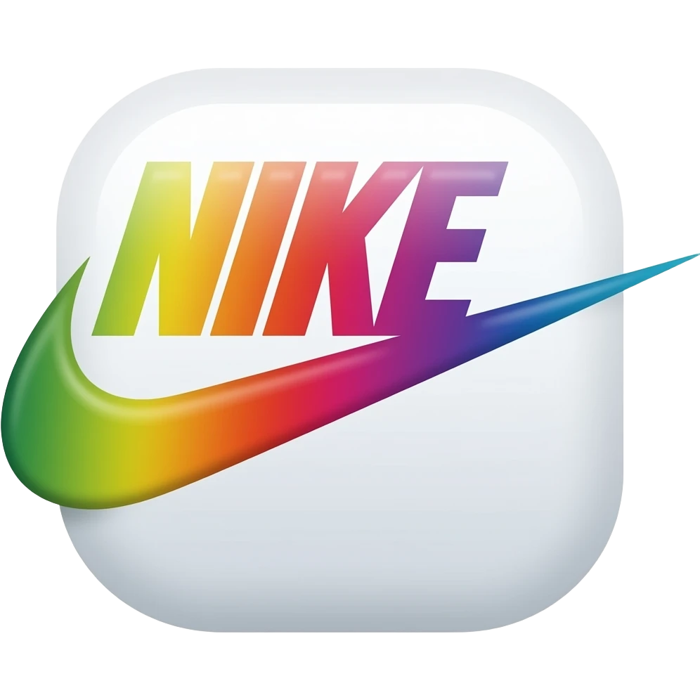 Colorful Nike logo emoji