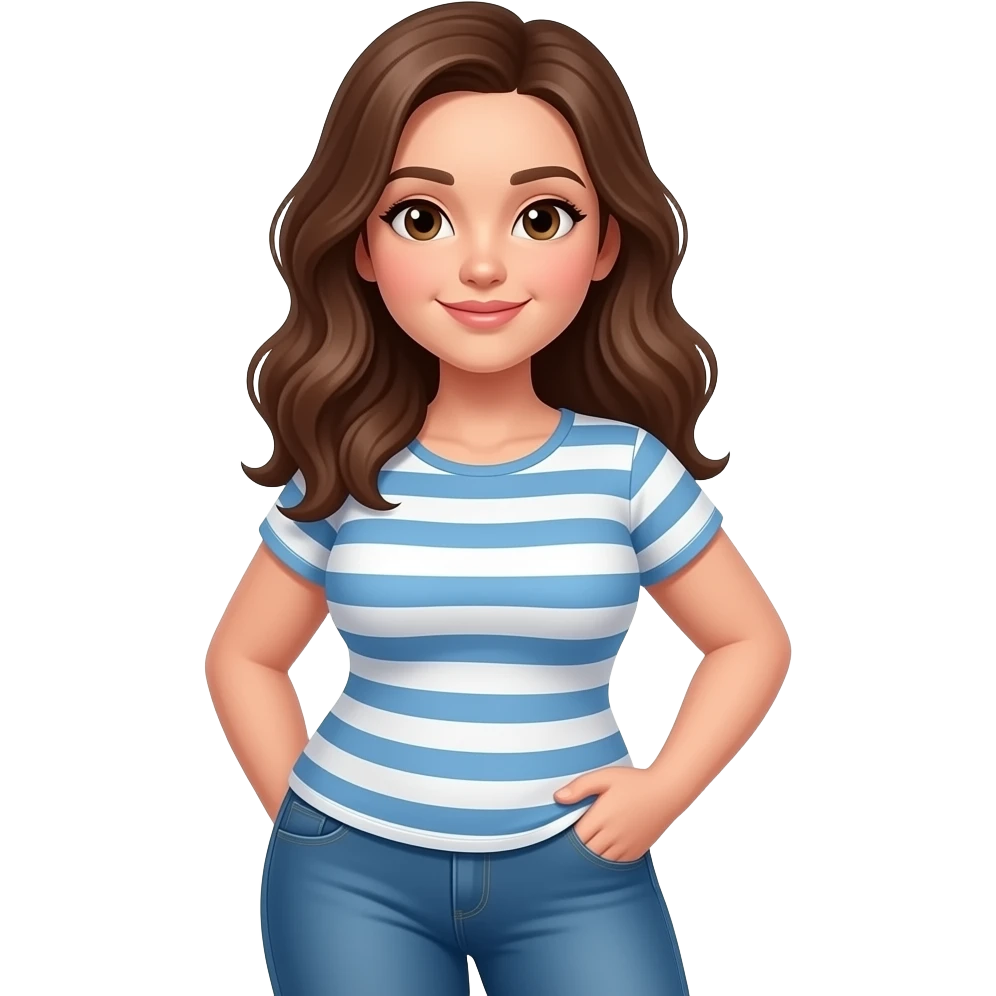 Curvy woman with small waist emoji