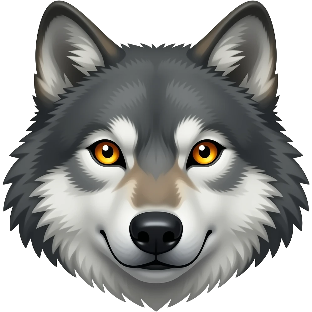 alpha strong macho wolf king headshot emoji