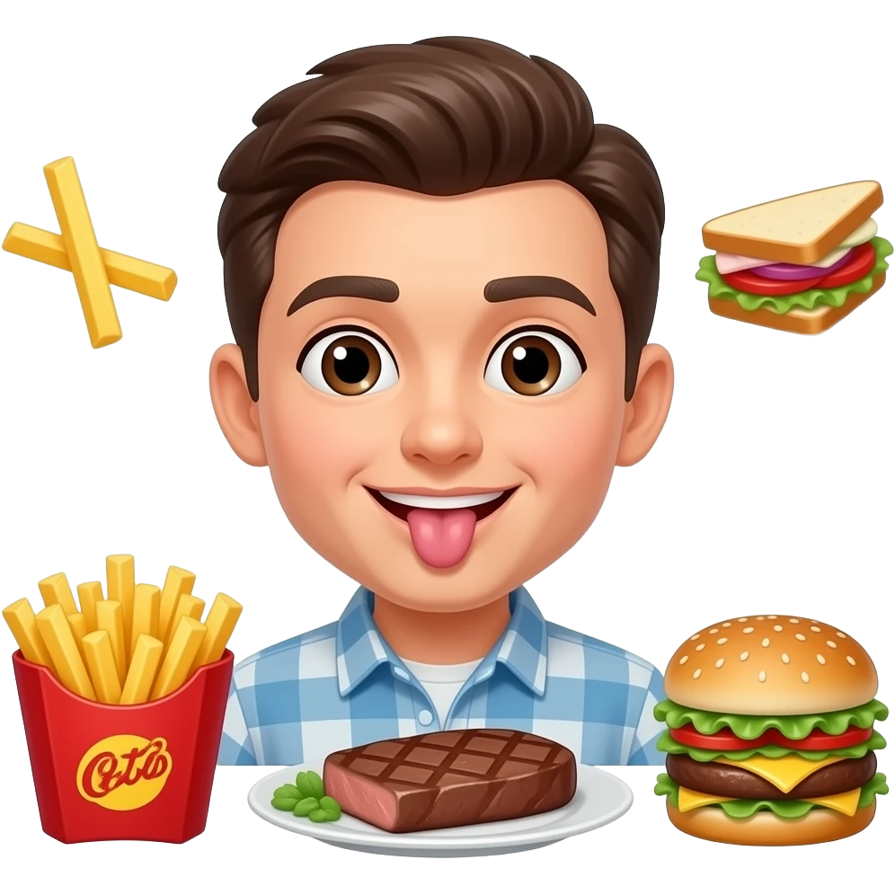 😋🥩🍟🍔🥪 emoji