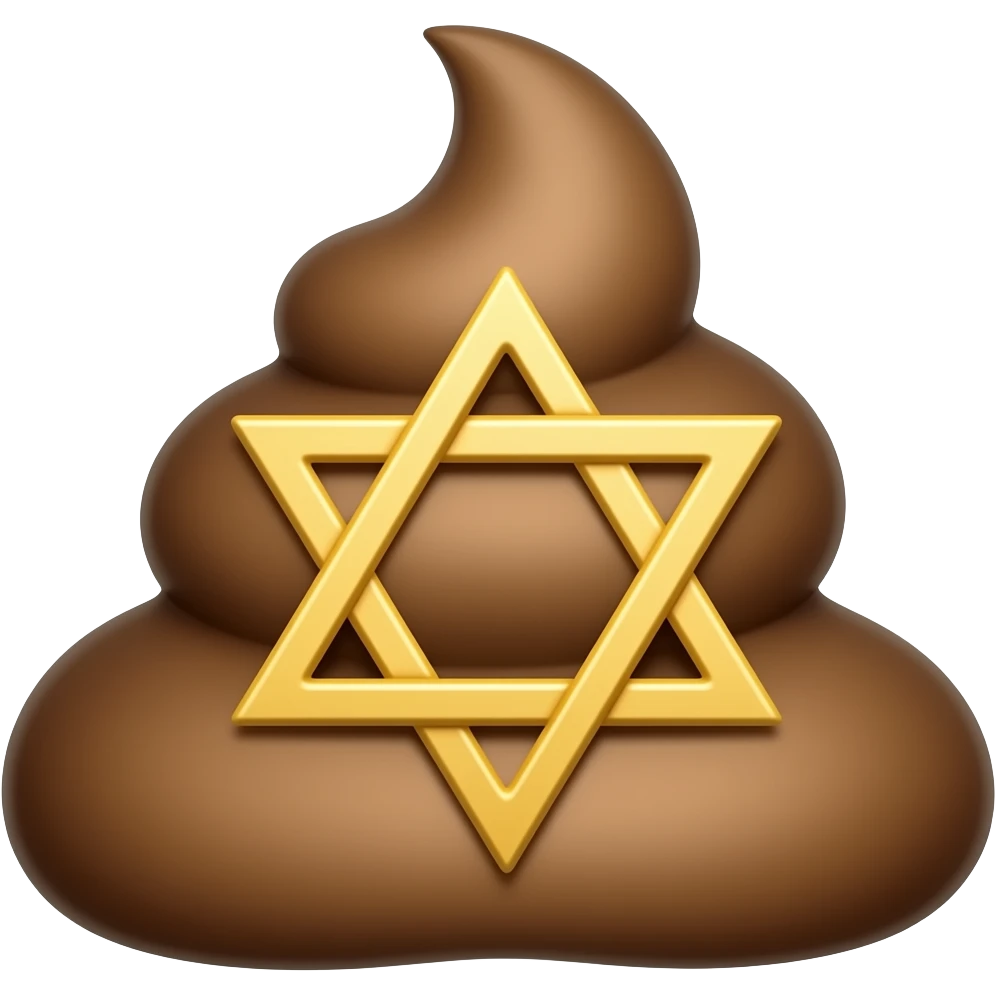 Star of David should be a poop emoji