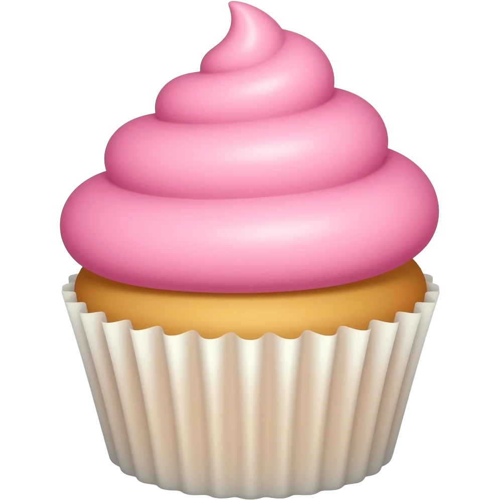 Cupcake with pink icing emoji