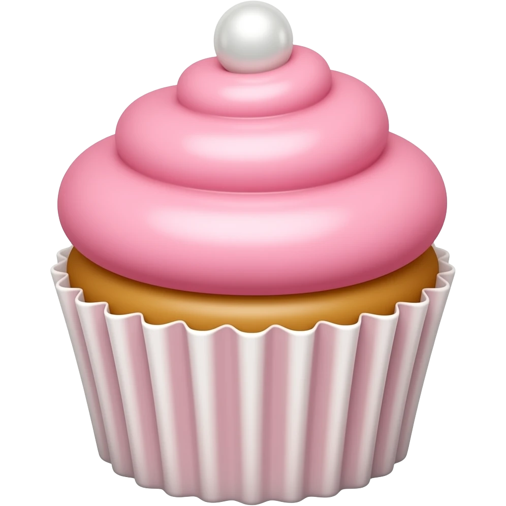 Cupcake with pink icing emoji