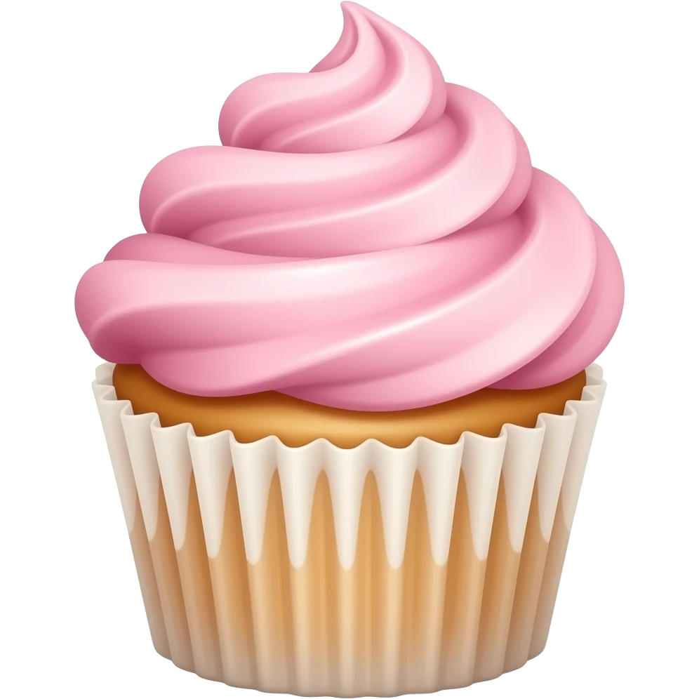 Cupcake with pink icing emoji