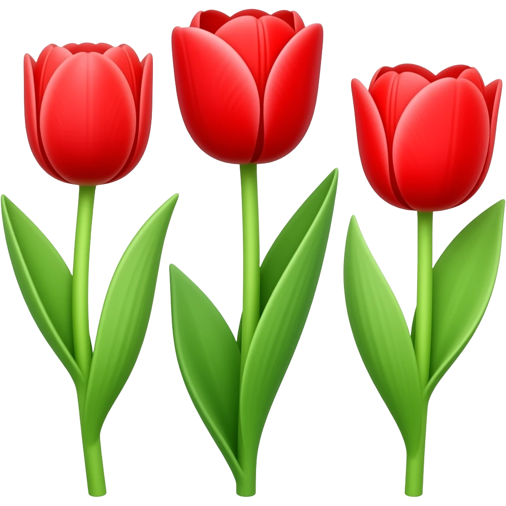 Red tulips emoji