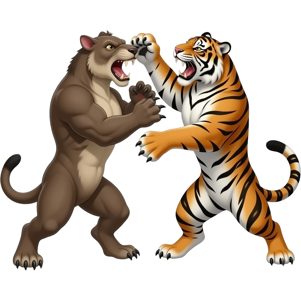 🐯smilodon vs tiger🐅 battle emoji