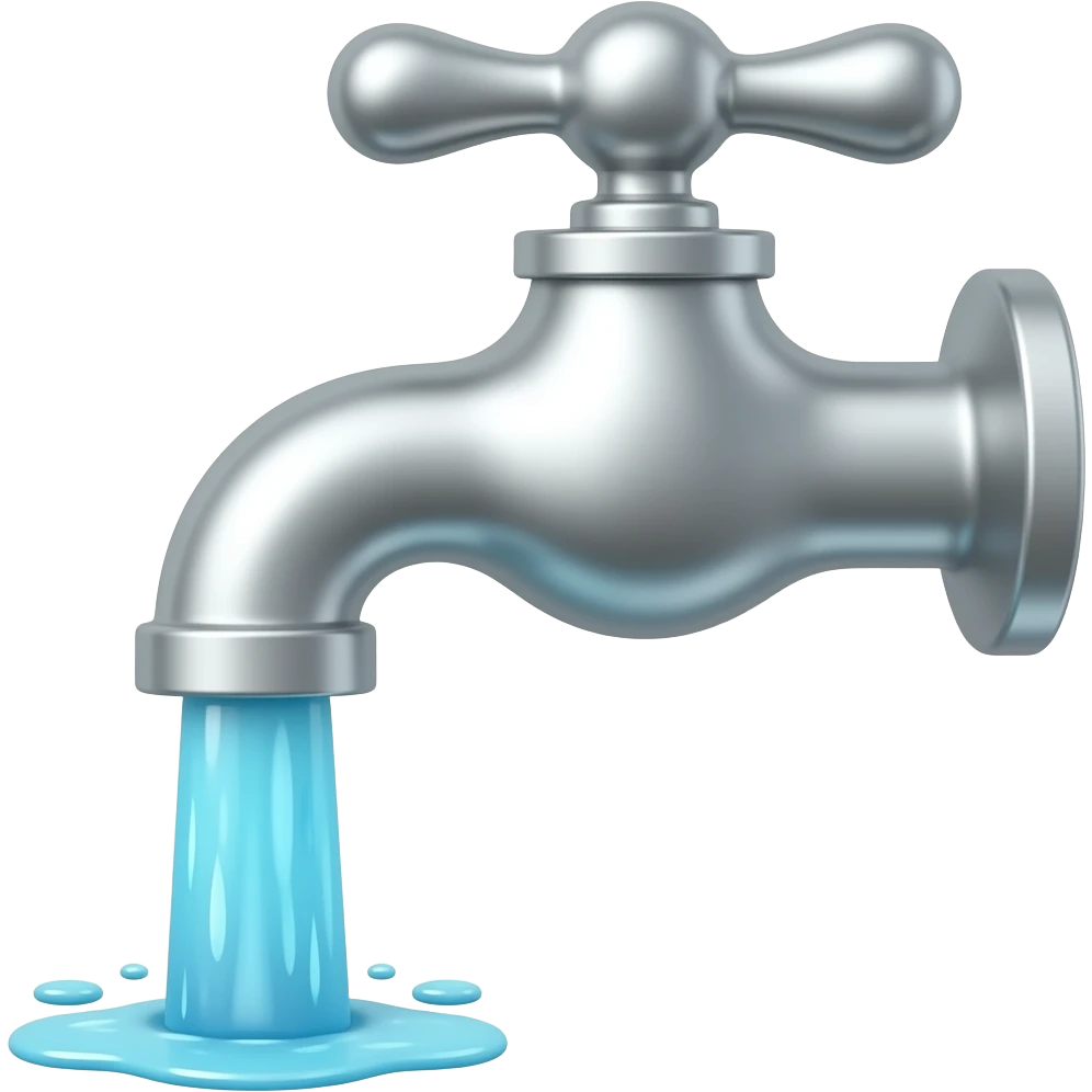 water flowing from a tap emoji