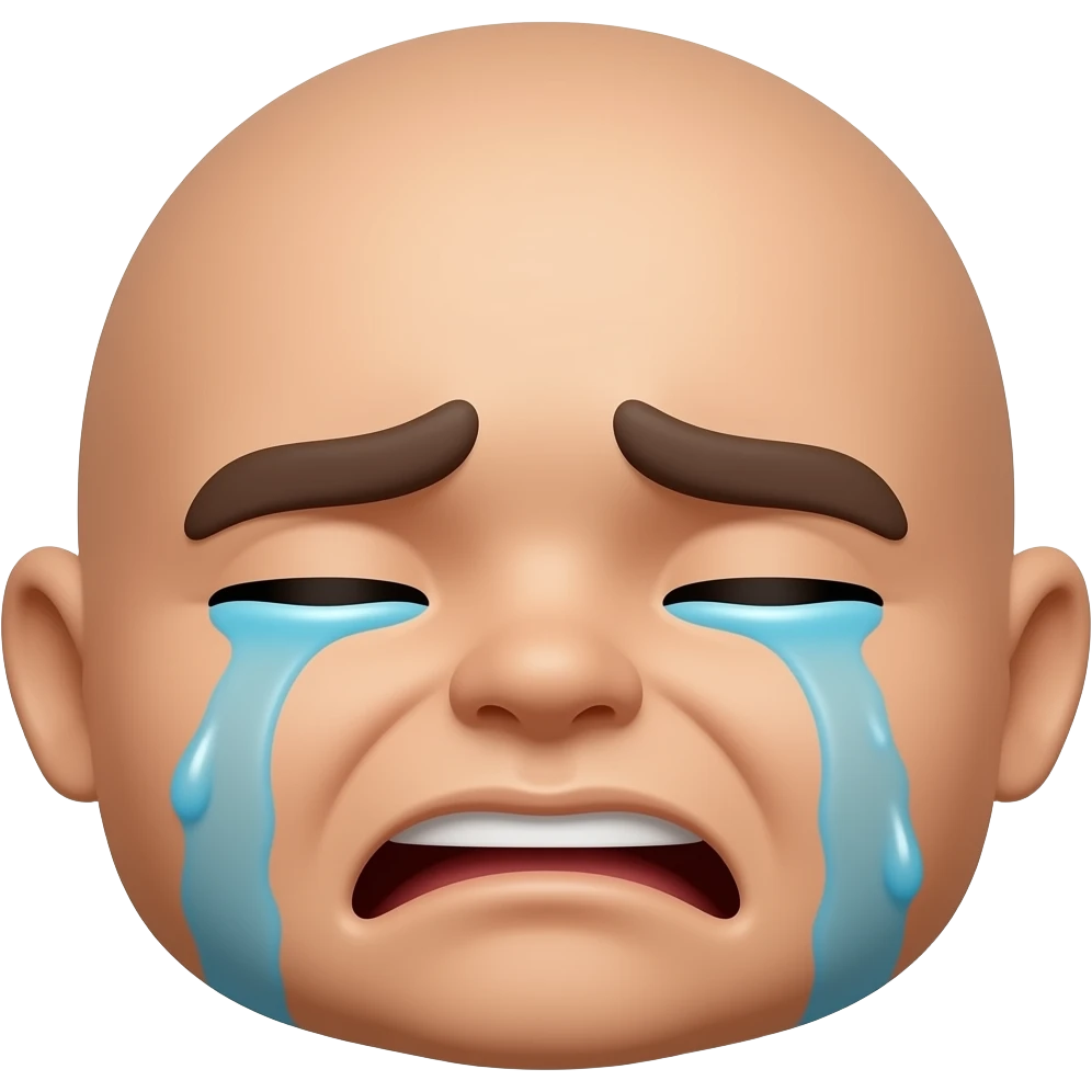 Make a emoji with a crying face. Face up. Only mouth visble. Mouth crying. Raining tears emoji