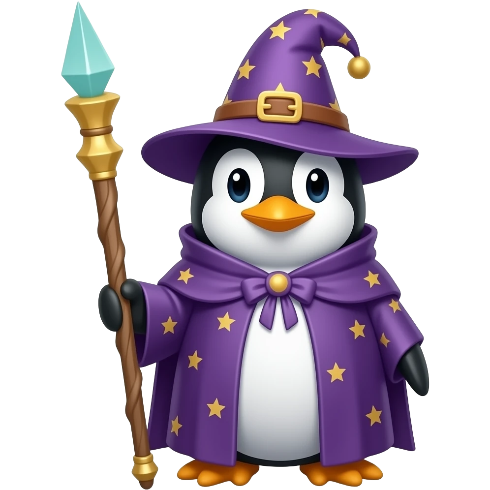 Penguin Wizard emoji