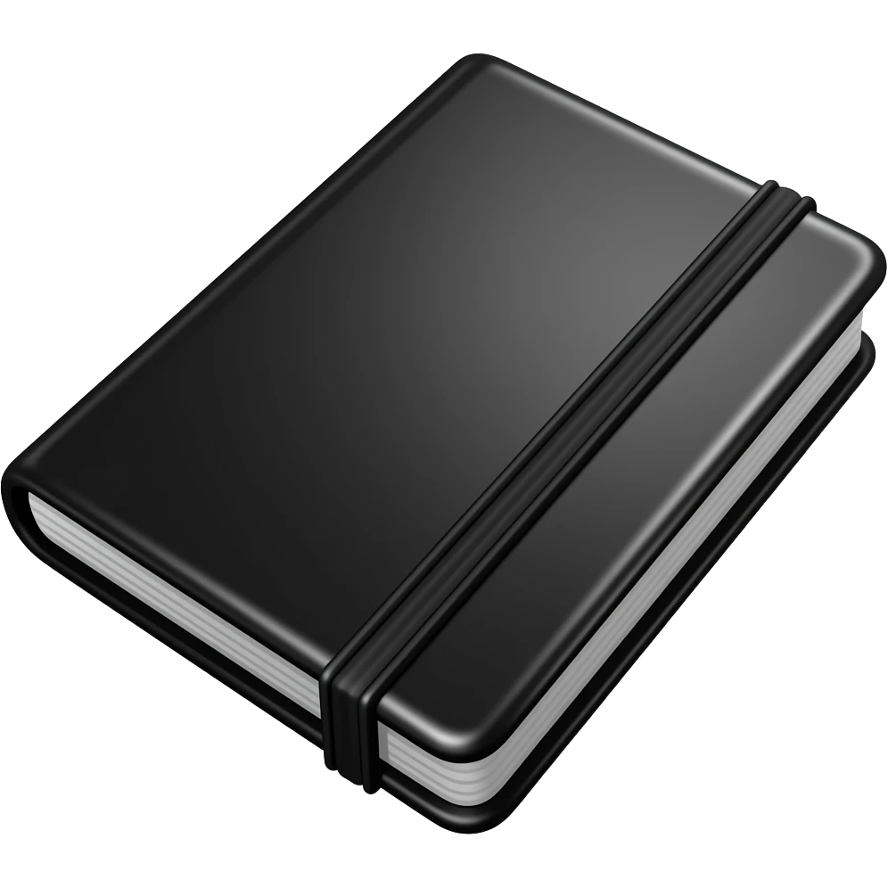 Black journal emoji