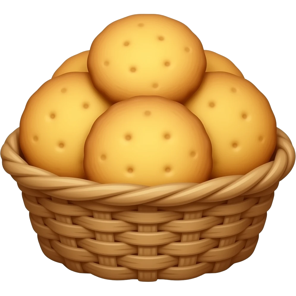 butter cookies in a basket emoji