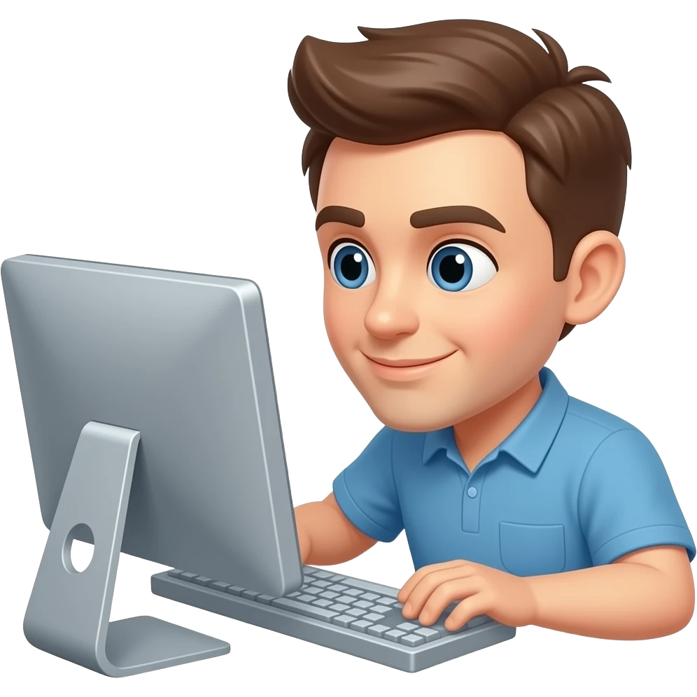 This person needs to be looking at a computer emoji