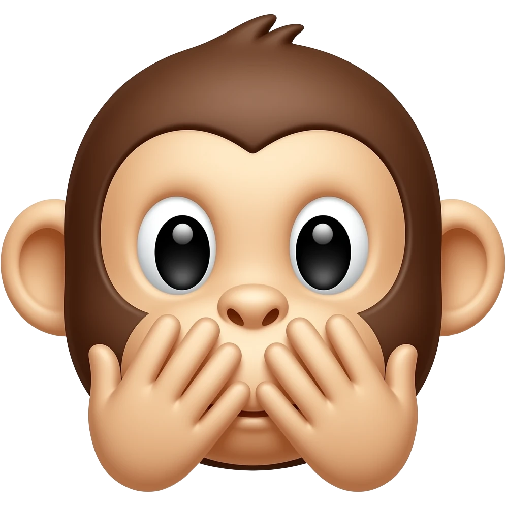monkey face covers his mouth with his hands emoji