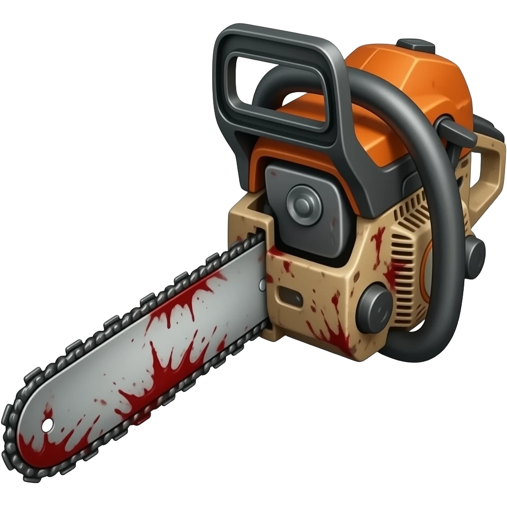 Chainsaw realistic bloody emoji