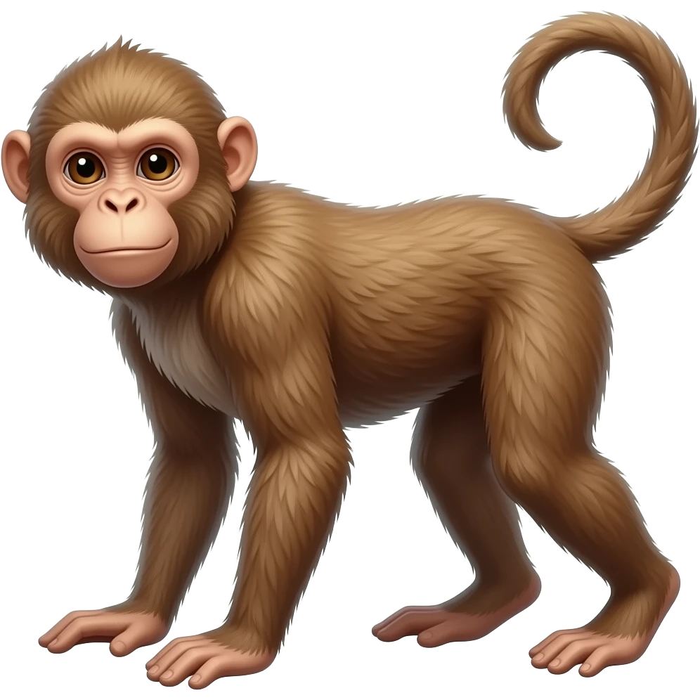 Realistic monkey emoji