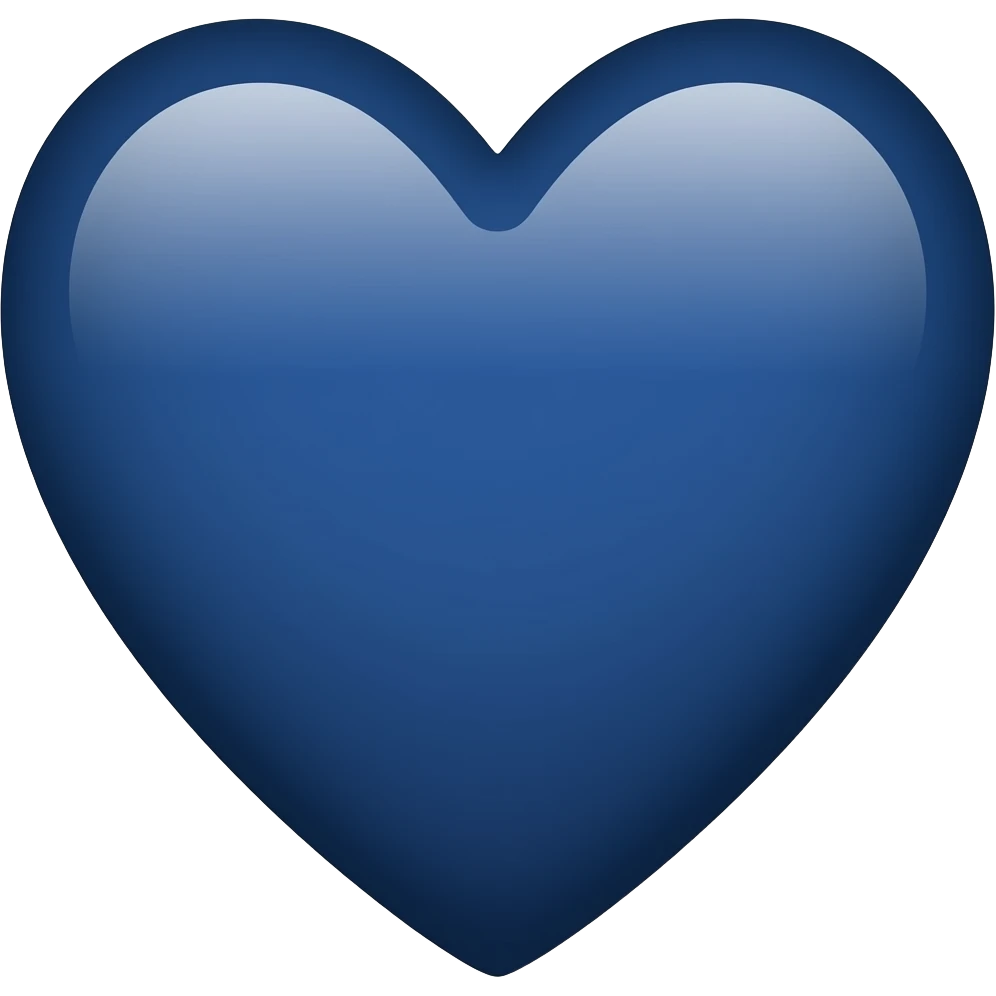 Մուգ կապույտ սրտիկ emoji