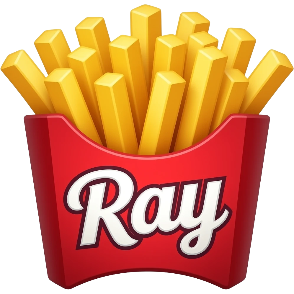 Fries And the name Ray is marked as a mark. emoji