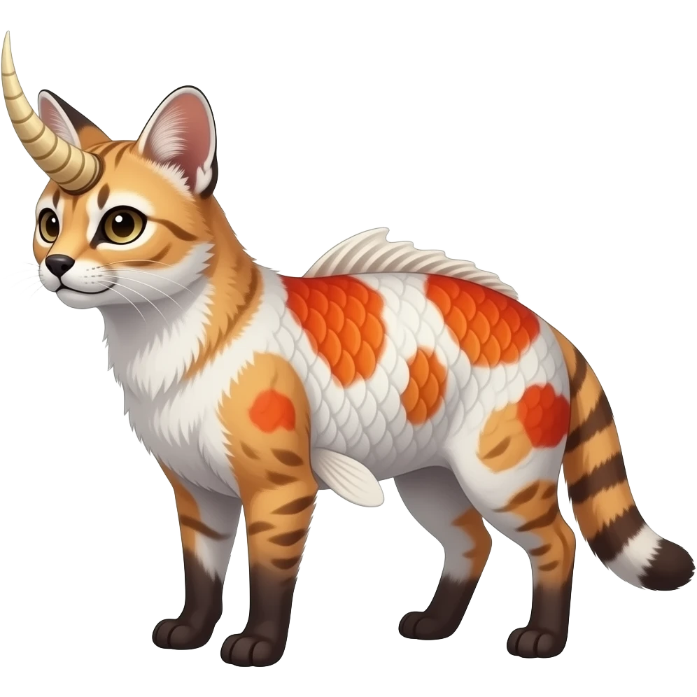 Horned Damaskus mutant koi-civet-genet-hybrid emoji