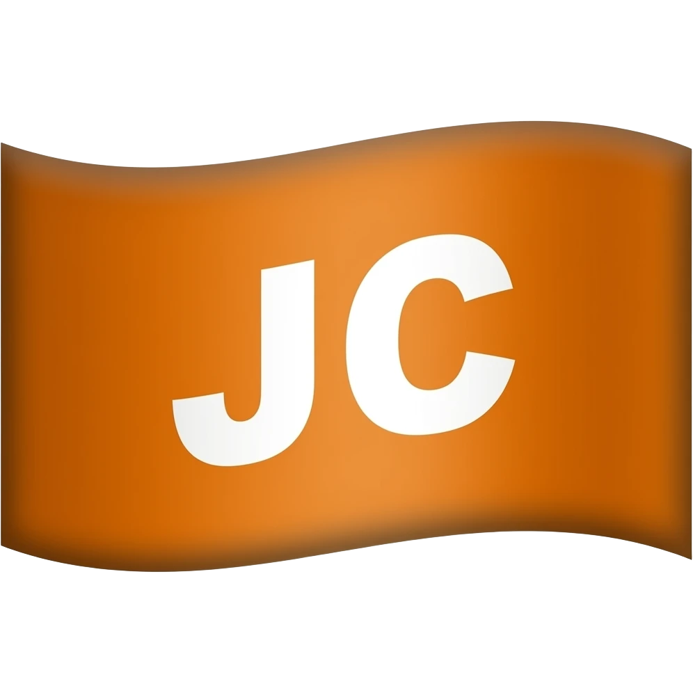 اريد ان تصنع اموجي في علم برتقالي فنص كلمة JC emoji