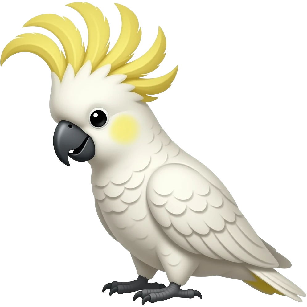 Kakadu, ein Papagei mit Federhaube emoji
