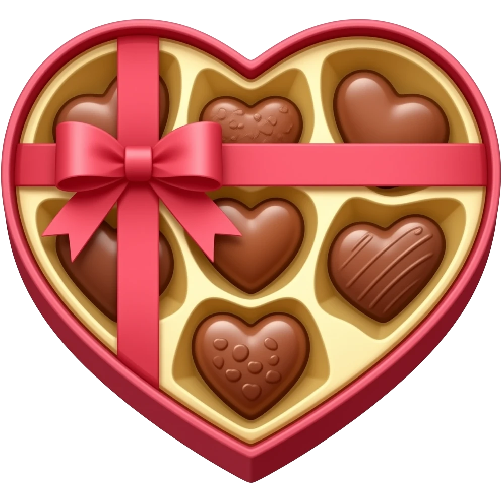 A valentine day heart box chocolate emoji