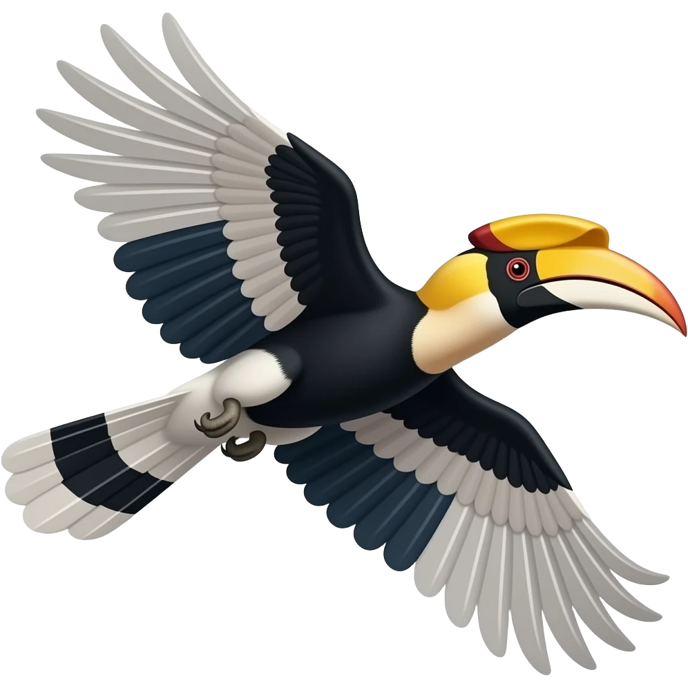Female Hornbill flying emoji