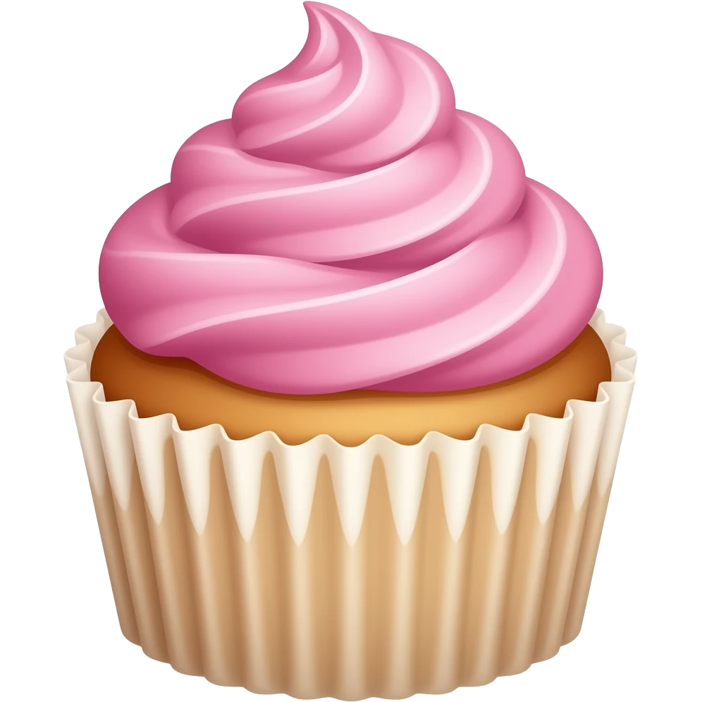 Cupcake with pink icing emoji