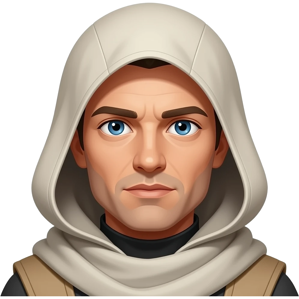paul atreides  blue eyes with grey beigehood in dune emoji