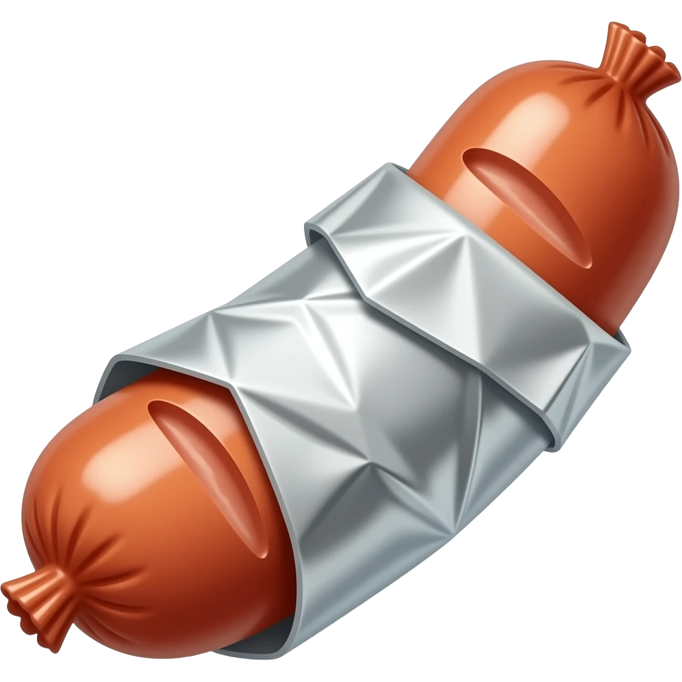 колбаска из фольги emoji