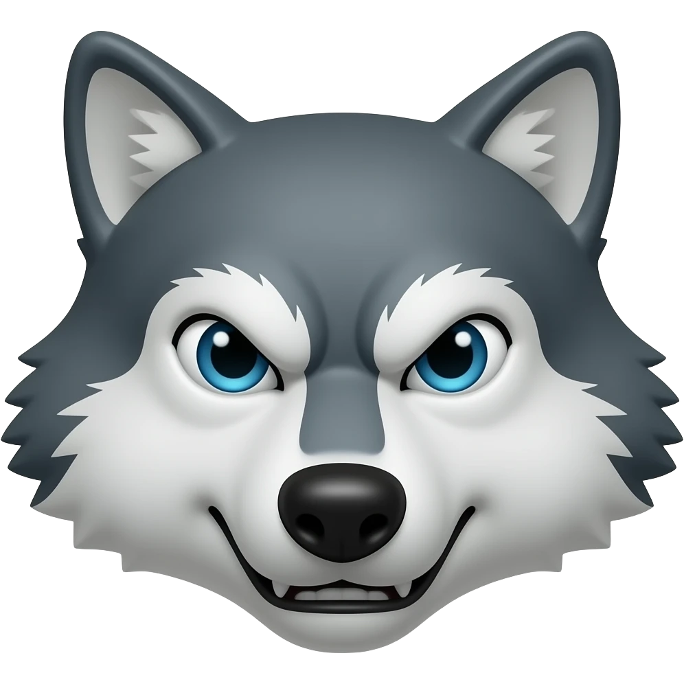Angry wolf face emoji