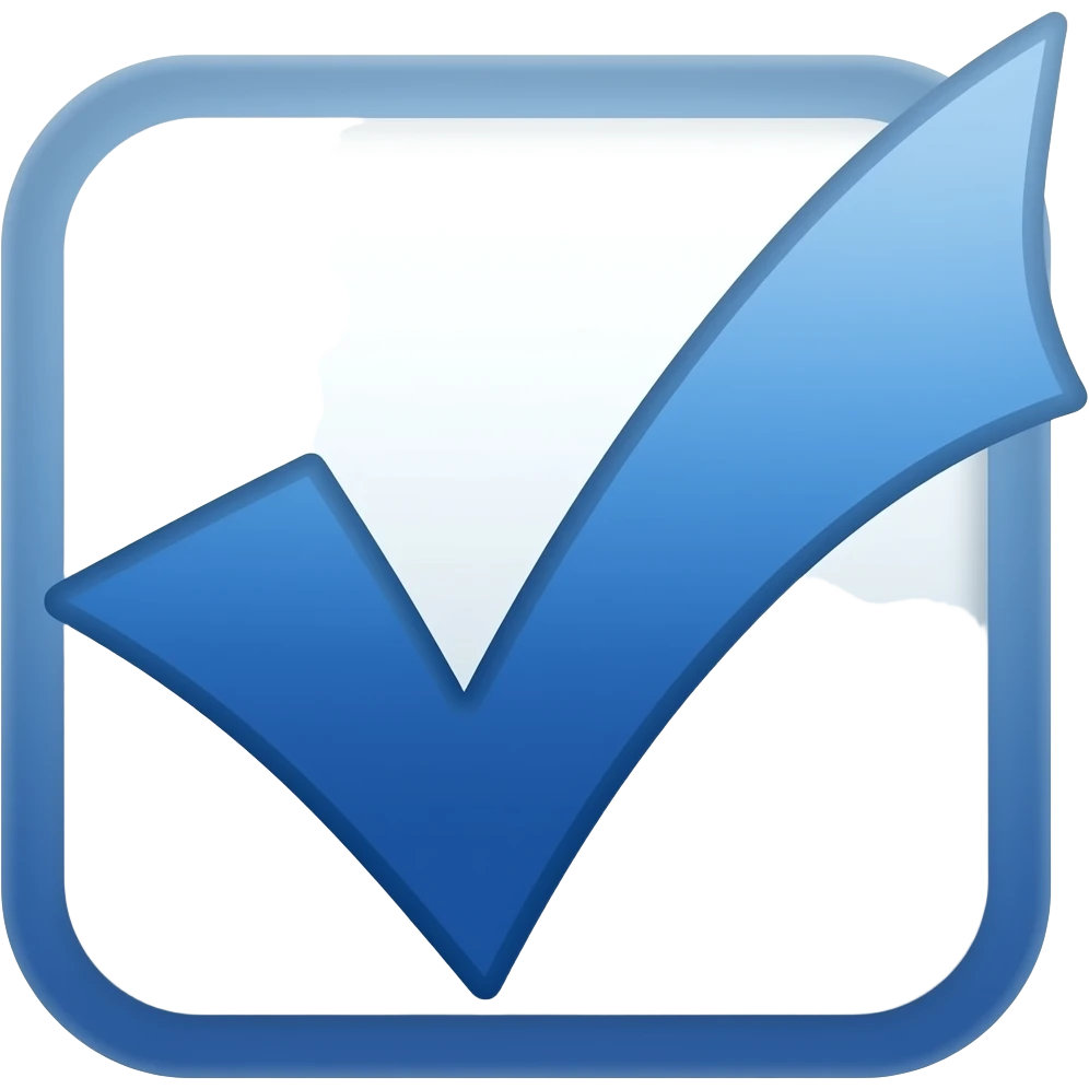 Blue tick emoji