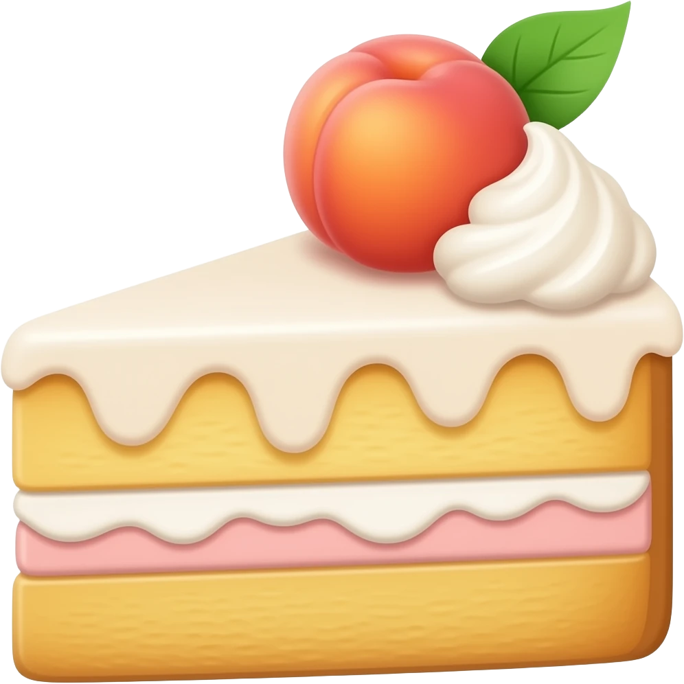 peach cake emoji