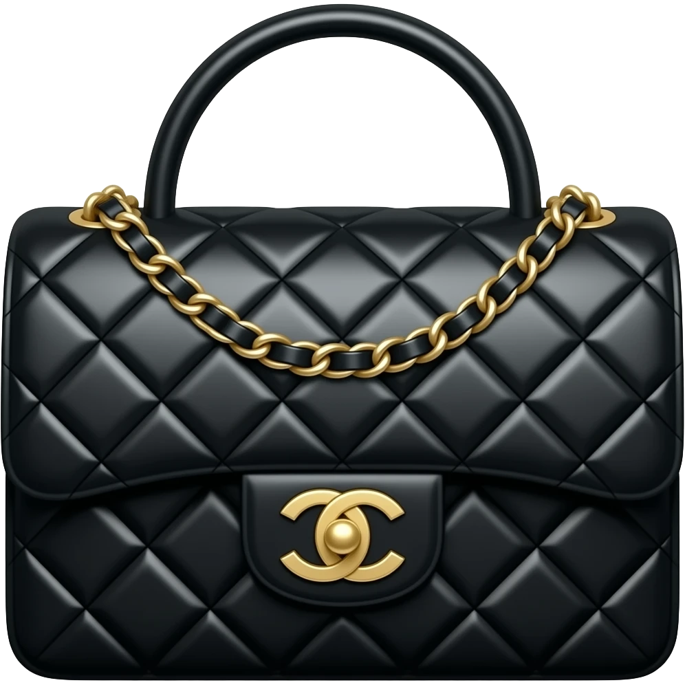 black chanel bag emoji