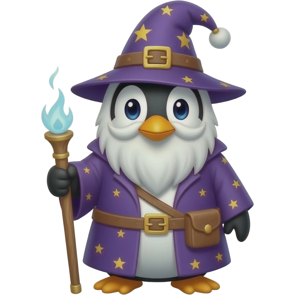 Penguin Wizard emoji