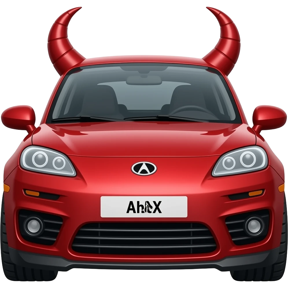 Develish looking car emoji
