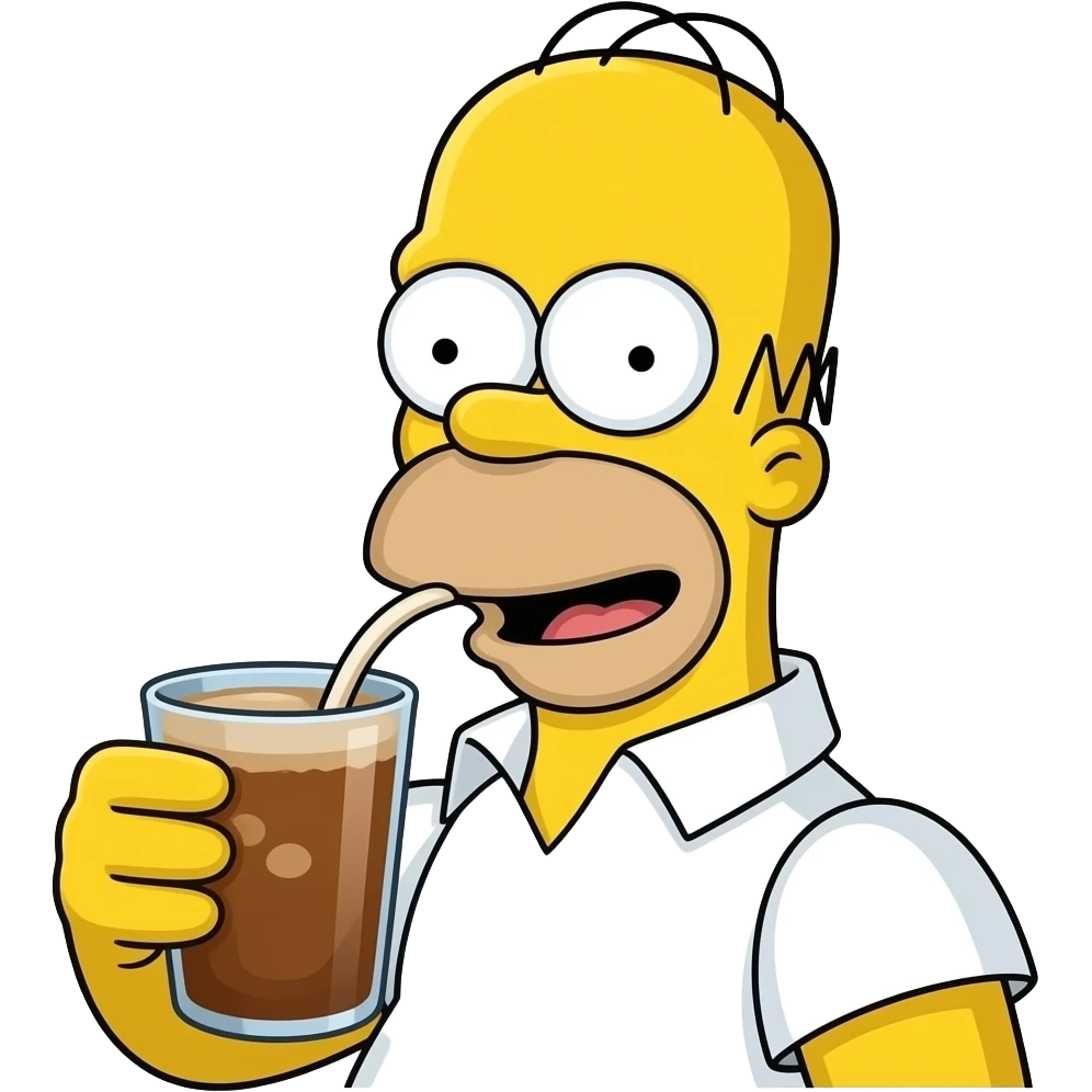 Homero simson tomando mate emoji | AI Emoji Generator