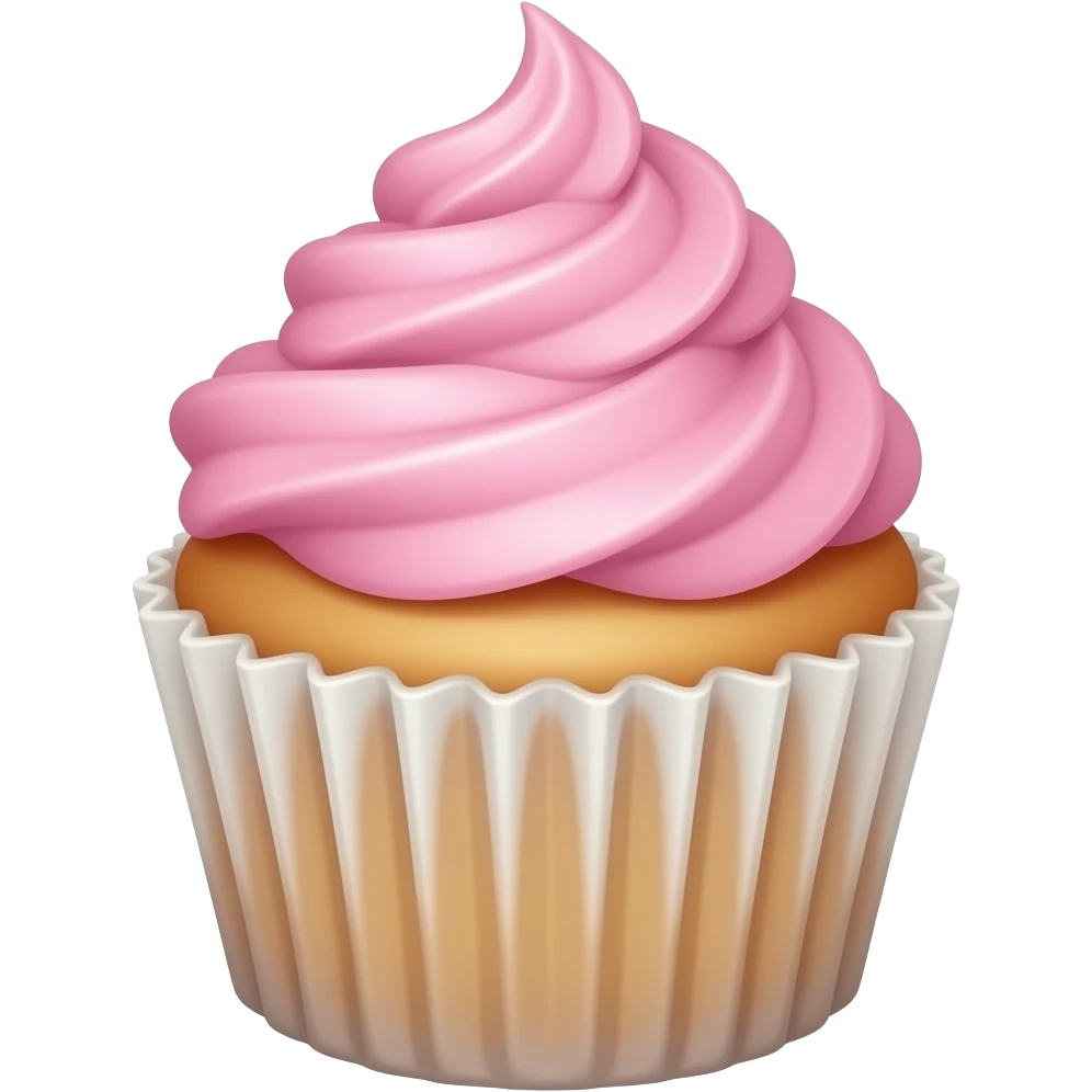 Cupcake with pink icing emoji