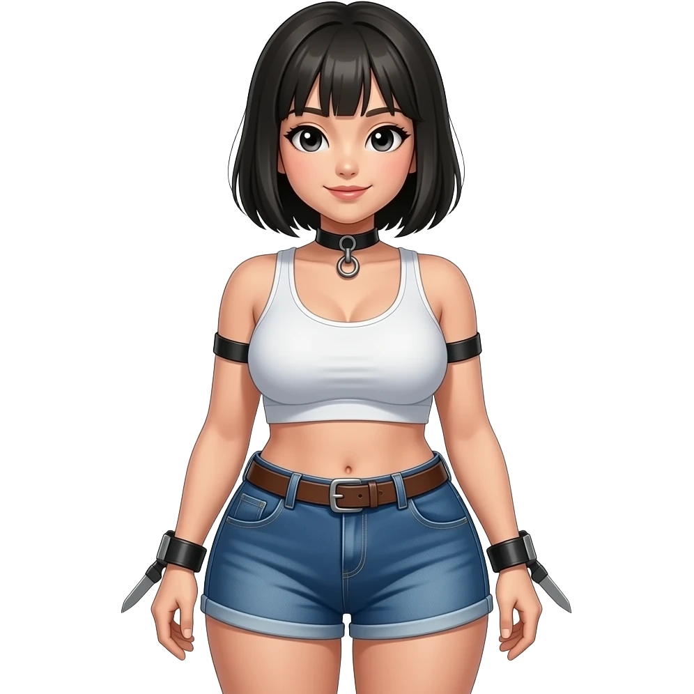 Shorts curvy asian slave girl emoji