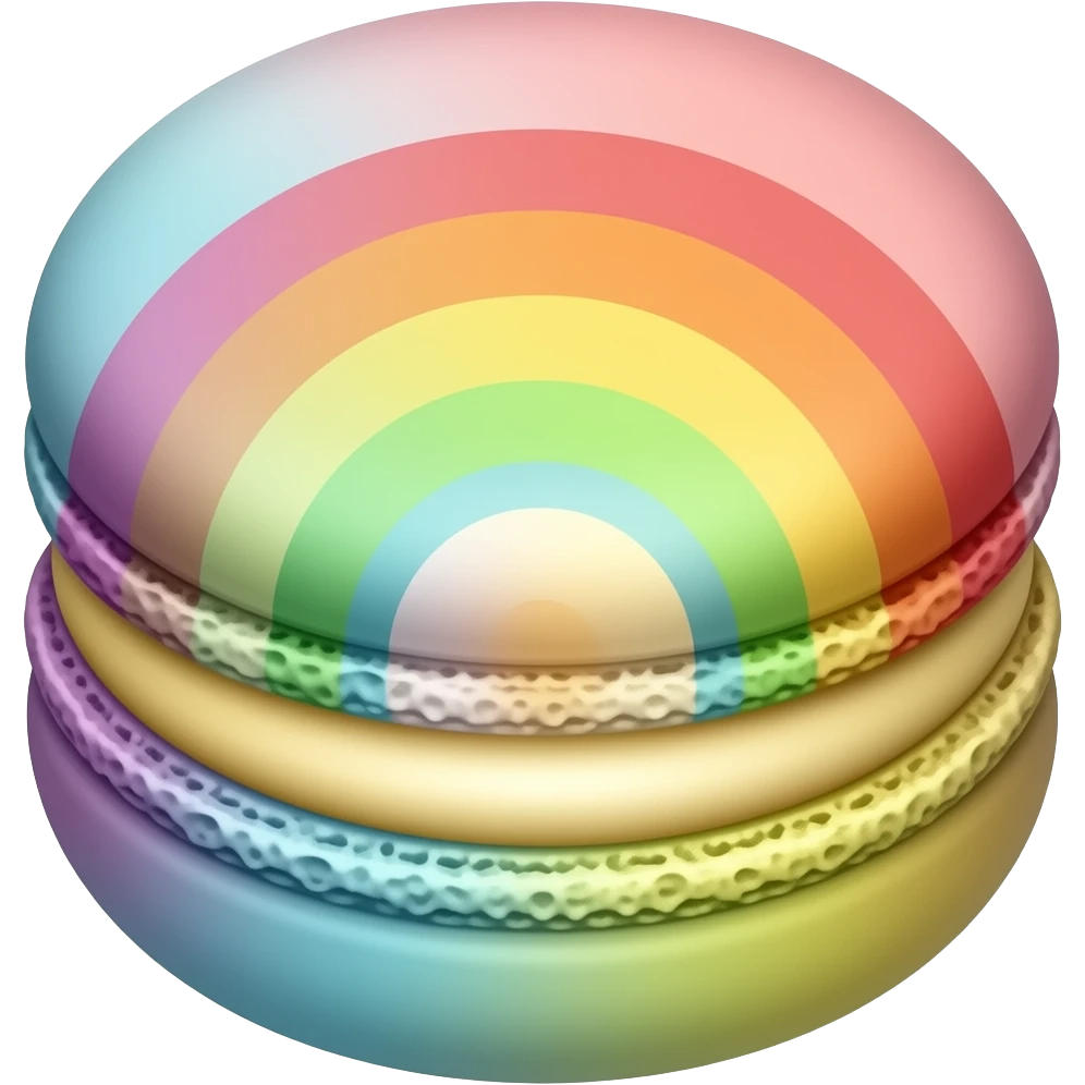 macaroon rainbow emoji