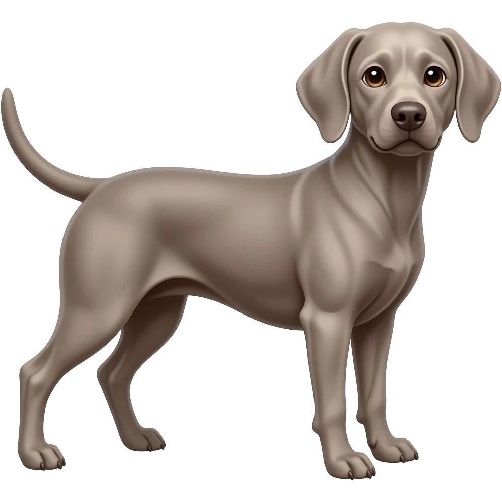 weimaraner silly emoji