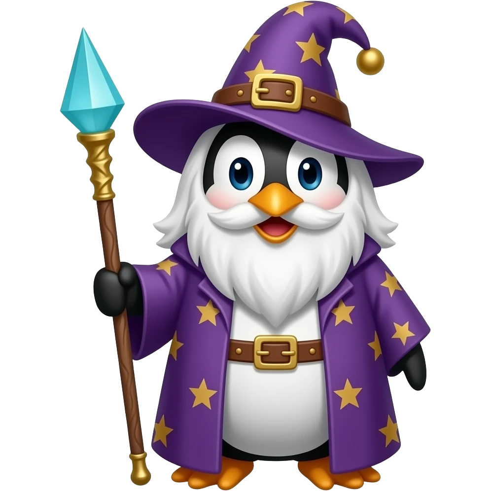 Penguin Wizard emoji
