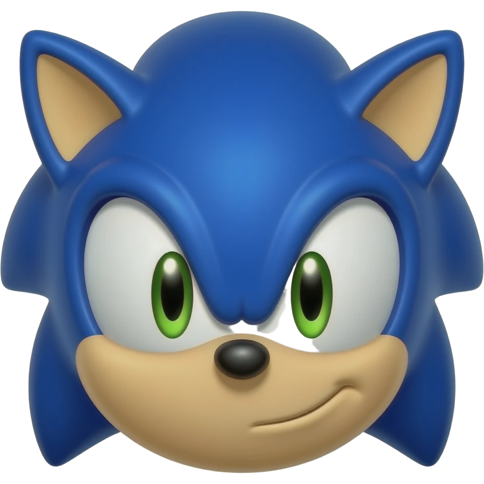 Sonic the hedgehog head emoji